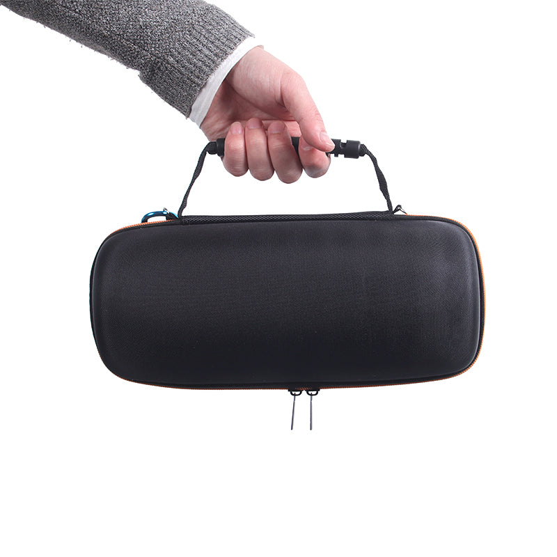 Portable Hard EVA Storage Case for JBL Pulse 5 Bluetooth Speaker Travel Carrying Bag with Shoulder Strap - Black/Orange Portable Hard EVA Storage Case for JBL Pulse 5 Bluetooth Speaker Travel Carrying Bag with Shoulder Strap - Black/Orange